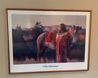 Tom Darro Cheyenne Mother and Child Gallery Poster Framed 26x33.5in