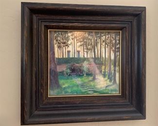*Original* Art Paul Coze Cottage in Leksand 15x16x2in HxWxD