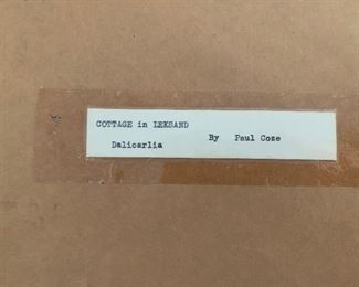 *Original* Art Paul Coze Cottage in Leksand 15x16x2in HxWxD