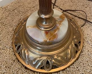 Brass And Marble Floor Lamp 62in H x 18in Diameter