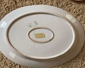 Set of 7 C. Ahrenfeldt Limoges Pheasant Bird Scene Wagner Plate Set Platter: 16.25x12in plates: 7.75in diameter HxWxD