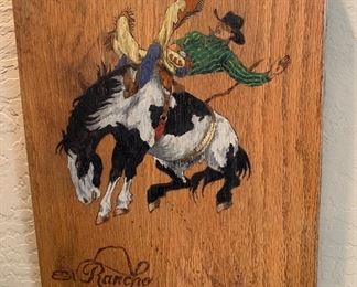 El Rancho Western Wear Advertising Art on Board 18x14in