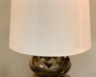 Brass Lotus Flower Lamp 25x12in Diameter