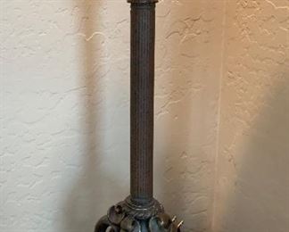 2pc Metal Table Lamps PAIR 31in H x12in diameter