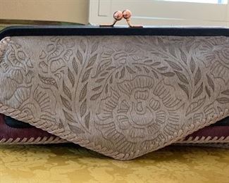 Isabella Fiore Cow Hide Hand Bag Purse 6x12x4.5in HxWxD