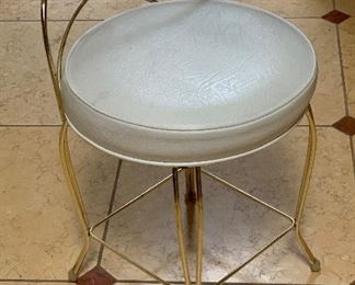Wire Vanity stool w/ Back 23 inches By 13 HxWxD