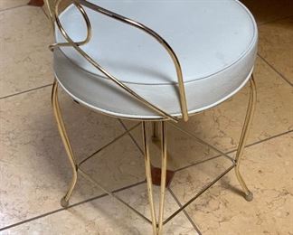 Wire Vanity stool w/ Back 23 inches By 13 HxWxD
