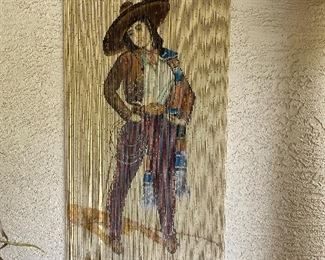 Beaded lady bullfighter decor wall hanging 79 in. Long X 35in wide