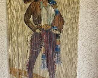 Beaded lady bullfighter decor wall hanging 79 in. Long X 35in wide