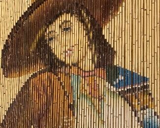 Beaded lady bullfighter decor wall hanging 79 in. Long X 35in wide