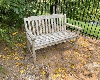 Wooden outdoor bench 49in x 24in. X 33in. HxWxD