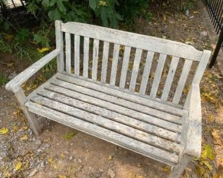 Wooden outdoor bench 49in x 24in. X 33in. HxWxD