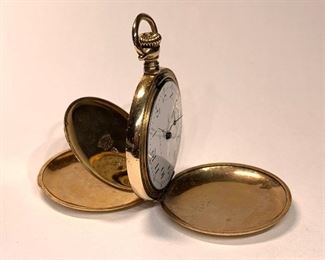 1910 Elgin Pocket watch Model 2 0s Gold Plated Pocket Watch 14977832 not running Gold Plated