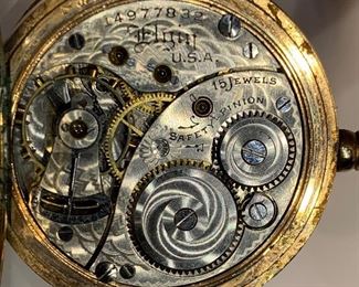 1910 Elgin Pocket watch Model 2 0s Gold Plated Pocket Watch 14977832 not running Gold Plated