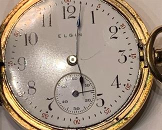 1910 Elgin Pocket watch Model 2 0s Gold Plated Pocket Watch 14977832 not running Gold Plated