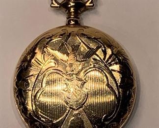 1910 Elgin Pocket watch Model 2 0s Gold Plated Pocket Watch 14977832 not running Gold Plated