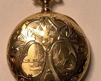 1910 Elgin Pocket watch Model 2 0s Gold Plated Pocket Watch 14977832 not running Gold Plated