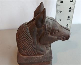 Cast Iron Horse Head Still Bank $40 (Marked Canada Forge)