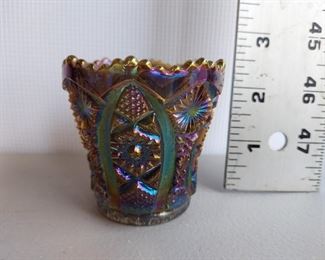 Unmarked Attributed to LE Smith (not verified) Amethyst Carnival Glass $12