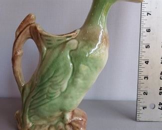 Vintage Green Duck Pitcher $22