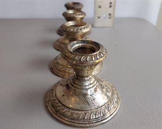 Set of 4 Sterling weighted candlesticks $35