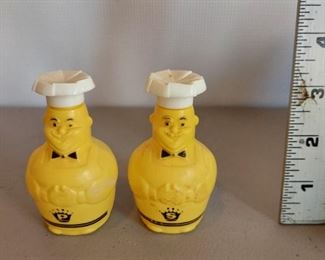 YELLOW PLASTIC CHEF SALT & PEPPER SHAKERS
$5