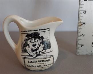 Vintage Samuel Uphegoes White Ironstone Pitcher Creamer Hoisting & Lowering USA
$10