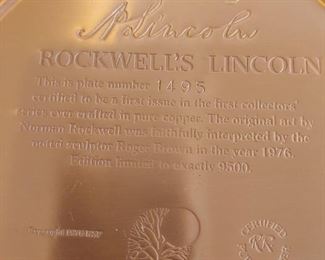 Back of copper rockwell plates