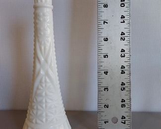 Milkglass vase $8