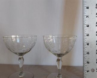 Pair of wine glasses $5