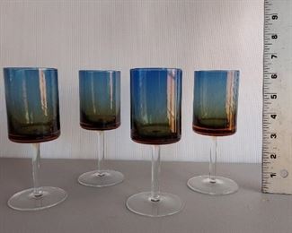 4 Pc Mid Century Glasses - Retro Fab! $16