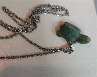 Jade turtle pendant $16