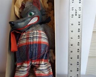 VINTAGE PELHAM MARIONETTE PUPPET "THE WOLF" 14" WITH ORIGINAL BOX 1963
$25