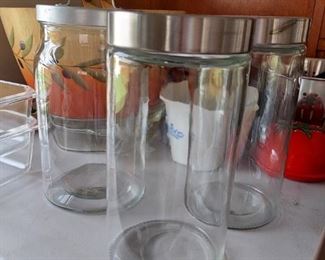 Glass jars with lids $5 each