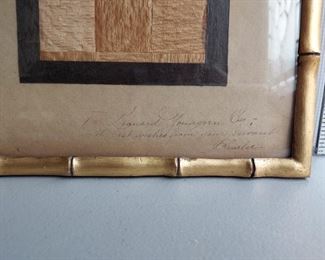 Gift inscription