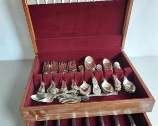 Wanamaker's ENPS silverplate set, 51 piece set $175