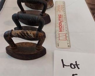 Mini Sad Iron Lot 5: 4 Item Twisted Handle - $52