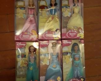 Disney dolls in boxes