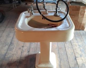 Vintage barber  pedestal sink