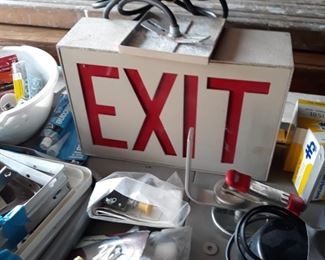 Exit sign, electric