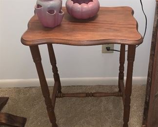 Side Table and Nilok Pottery