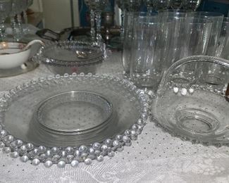 Vintage Candlewick Glass Plates