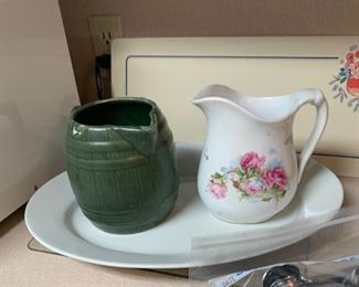 Old Pitchers, Ironstone Platter