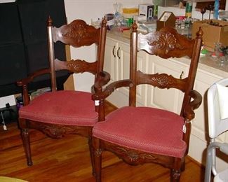 Pair of fine old side chairs