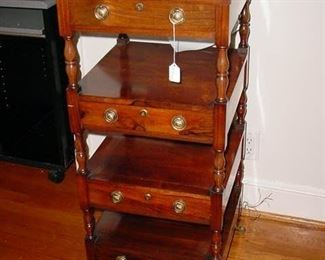 Antique walnut 4 drawer side table