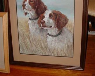 One of over 100 original art, oils, charcoals, watercolors, and most signed by artist, many over 100 years old.