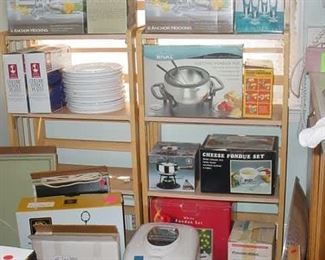dozens of appliances, still new in the box