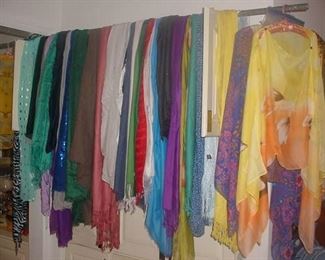 100's of fine silk and other ladies scarves