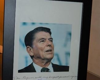 Signed Reagan photo