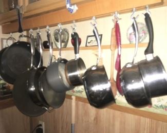 Quality and Quantity Kitchen Pots, Pans, Utensils--now you're cookin'! 